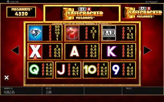 Bar X Safecracker Megaways – Paytable