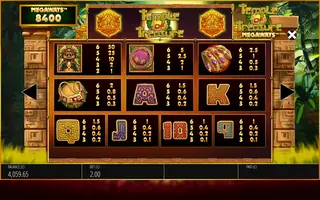 Temple Of Treasure Megaways – Paytable