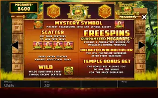 Temple Of Treasure Megaways – Game rules
