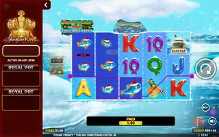 Fishin’ Frenzy Christmas – Winning spin