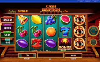 Cash Eruption MegaJackpots – Feature in play