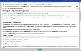 Cash Eruption MegaJackpots – Game rules