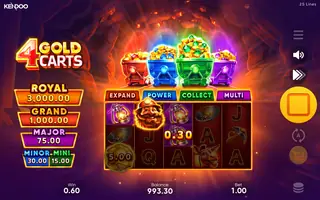 4 Gold Carts – Winning spin
