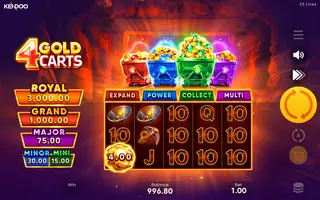 4 Gold Carts – Feature in play