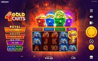 4 Gold Carts – Feature in play