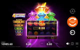 4 Supershiny Diamonds – Winning spin