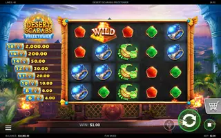 Desert Scarabs PrizeTower – Winning spin