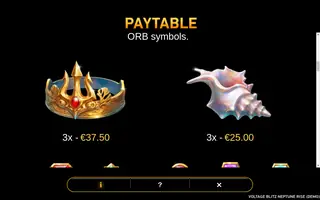 Voltage Blitz Neptune Rise – Paytable