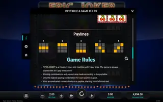 Epic Joker – Game rules