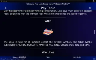 Ultimate Fire Link Triple Nova Desert Nights – Game rules