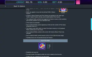 Fluffy in Space – Paytable