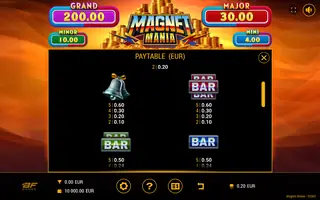 Magnet Mania – Paytable