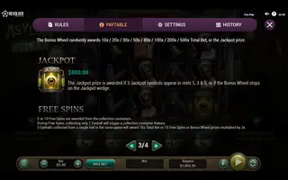 Asylum Files – Paytable