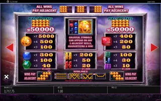 Jewel Strike – Paytable
