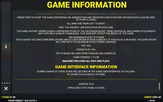 Fishin’ Frenzy The Big Catch 3 – Game rules