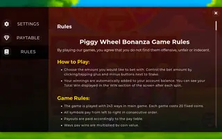 Piggy Wheel Bonanza – Game rules