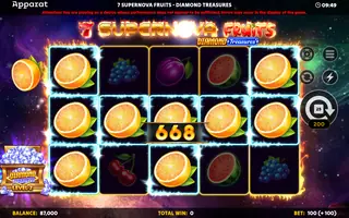 7 Supernova Fruits Diamond Treasures – Winning spin