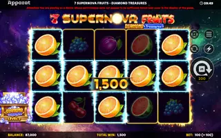 7 Supernova Fruits Diamond Treasures – Winning spin