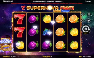 7 Supernova Fruits Diamond Treasures – Feature in play