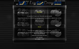 27 Lucky Crown – Game rules