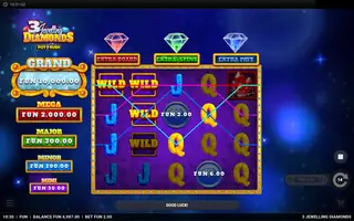 3 Jewelling Diamonds – Feature in play