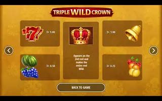 Triple Wild Crown – Paytable
