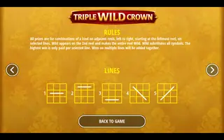 Triple Wild Crown – Game rules