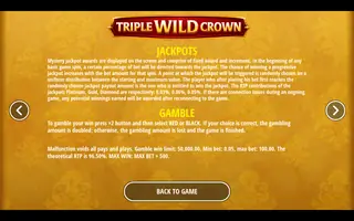 Triple Wild Crown – Game rules