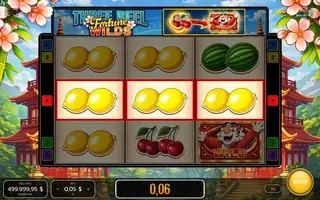Three Reel Fortune Wilds – Winning spin