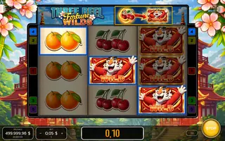 Three Reel Fortune Wilds – Feature in play