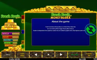 Fresh Fruit deluxe Money Bloxx – Game rules