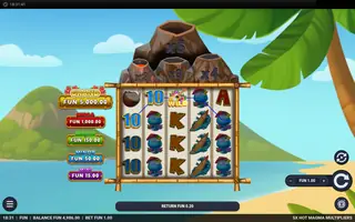 5x Hot Magma Multipliers – Feature in play