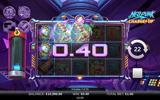 Neopunk Charge Up – Feature in play