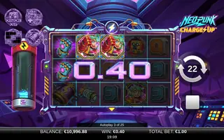 Neopunk Charge Up – Feature in play