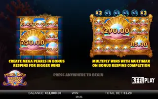 Pearl Reef Gigablox Multimax – Paytable