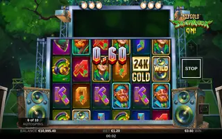 24K Gold ShamRock On! – Feature in play