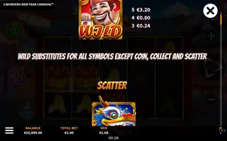 3 Wonders New Year Carnival – Paytable