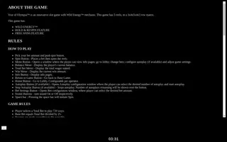 Year of Olympia WildEnergy – Game rules