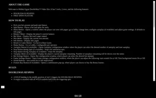 Hidden Egypt DoubleMax – Game rules