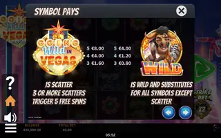Going Wild in Vegas Wild Fight – Paytable