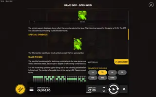 Born Wild EXTREME – Game rules
