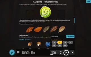 Forest Fortune Extreme – Paytable