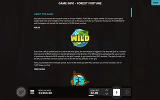 Forest Fortune Extreme – Game rules