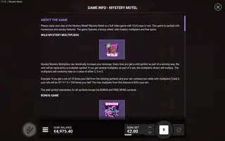 Mystery Motel – Game rules
