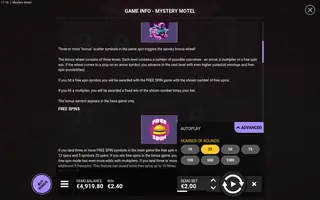Mystery Motel – Game rules