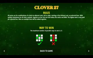 Clover 27 – Game rules