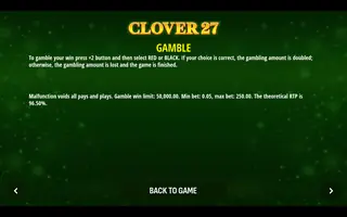 Clover 27 – Game rules