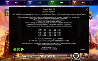 Sparta vs The Empire – Oranje Jackpot – Game rules
