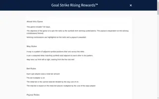 Goal Strike Rising Rewards – Game rules