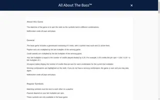 All About the Bass – Game rules